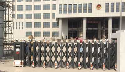 熱烈慶賀安陽縣公安局采用華捷盛智能電動門